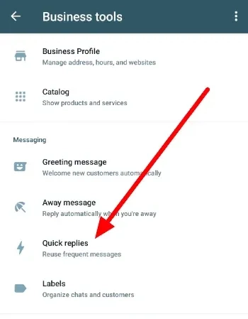 Whatsapp Quick Replies