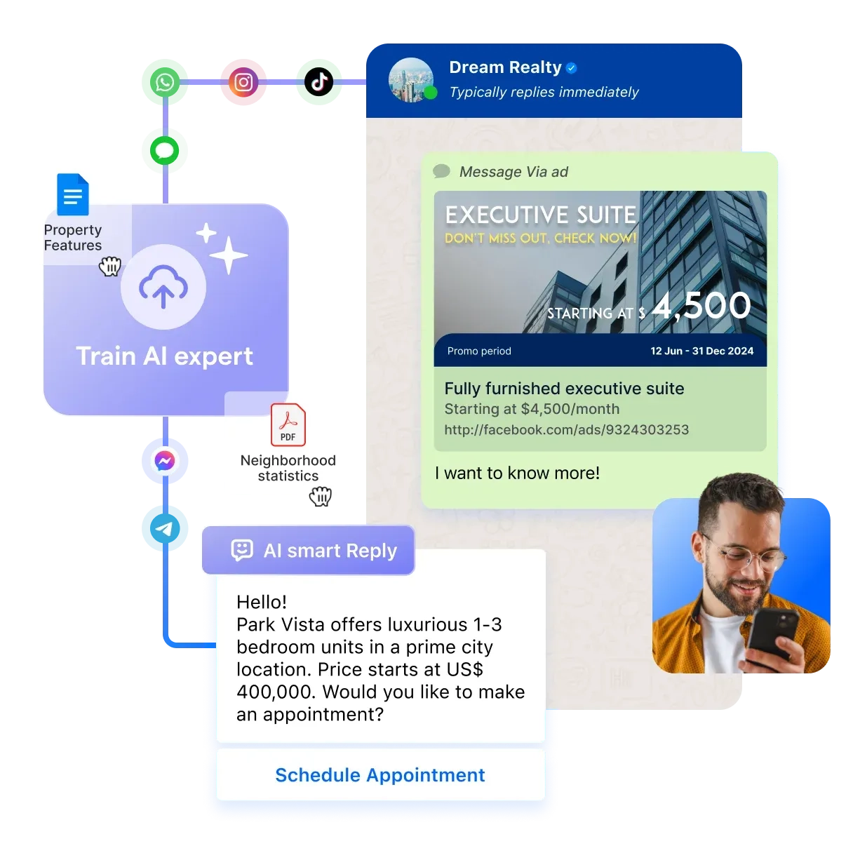 Sleekflow AI Chatbot for Real Estate