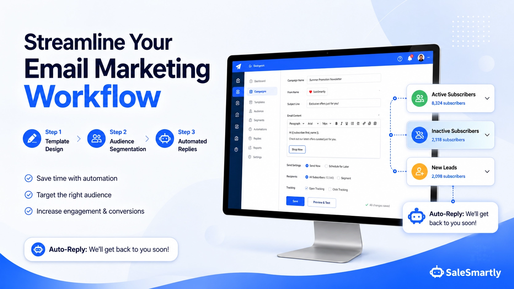 Email Marketing End to End: Content, Segmentation, and Reply Management in One Place