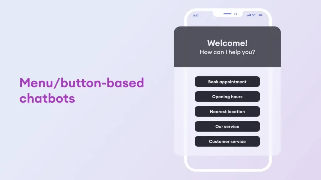 Menu or Button Based Chatbots